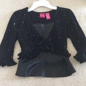Cute black sequin holiday set